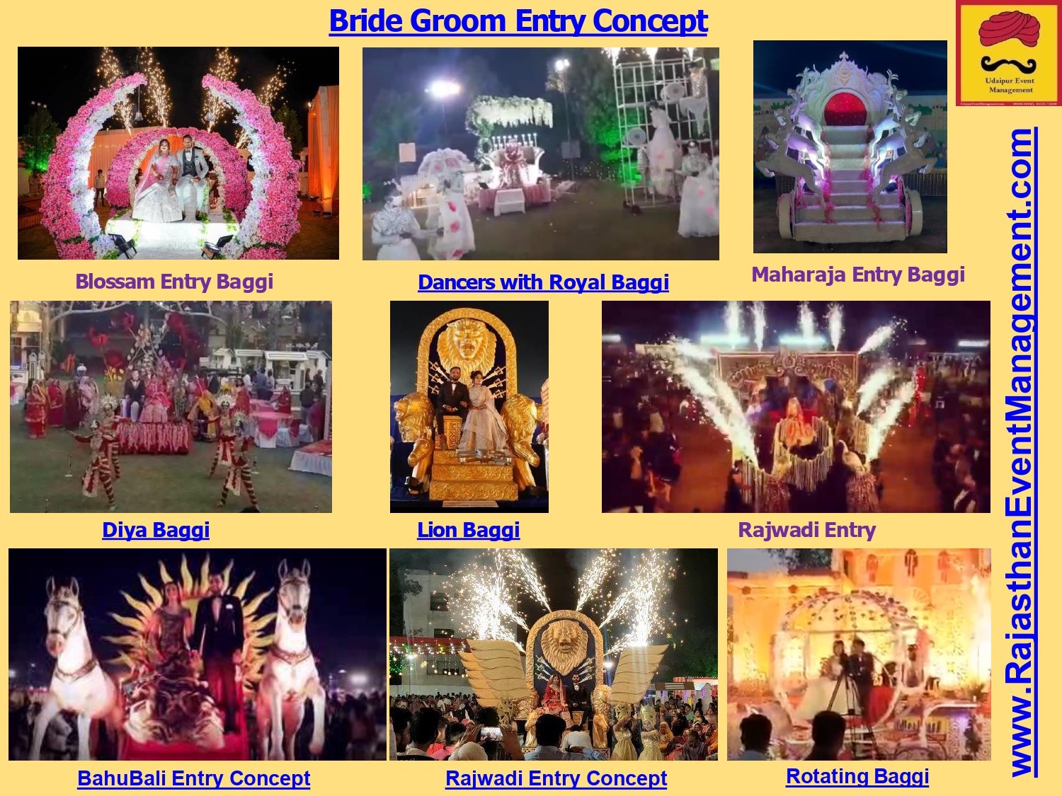 Bride Groom Entry — Baggi, Maharaja & Bahubali Concepts